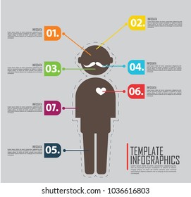 circles and other elements for infographic. Template for cycle diagram, graph, presentation and round chart. Business concept with 5 options, parts, steps or processes.