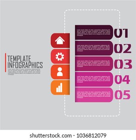 circles and other elements for infographic. Template for cycle diagram, graph, presentation and round chart. Business concept with 5 options, parts, steps or processes.
