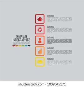circles and other elements for infographic. Template for cycle diagram, graph, presentation and round chart. Business concept with 5 options, parts, steps or processes.