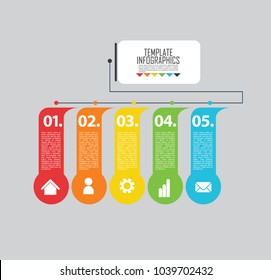 circles and other elements for infographic. Template for cycle diagram, graph, presentation and round chart. Business concept with 5 options, parts, steps or processes.