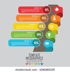 circles and other elements for infographic. Template for cycle diagram, graph, presentation and round chart. Business concept with 5 options, parts, steps or processes.