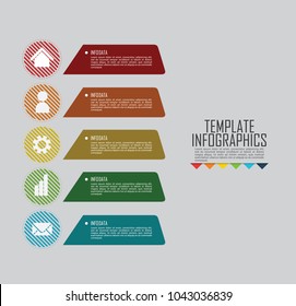 circles and other elements for infographic. Template for cycle diagram, graph, presentation and round chart. Business concept with 5 options, parts, steps or processes.
