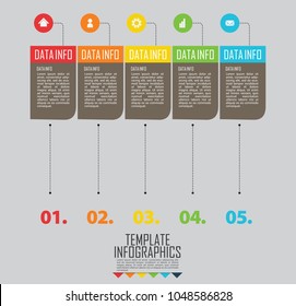 circles and other elements for infographic. Template for cycle diagram, graph, presentation and round chart. Business concept with 5 options, parts, steps or processes.