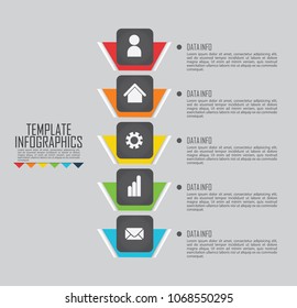 circles and other elements for infographic. Template for cycle diagram, graph, presentation and round chart. Business concept with 5 options, parts, steps or processes.