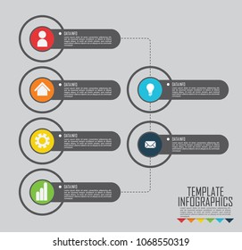 circles and other elements for infographic. Template for cycle diagram, graph, presentation and round chart. Business concept with 5 options, parts, steps or processes.