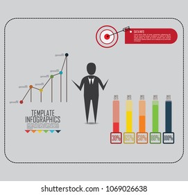 circles and other elements for infographic. Template for cycle diagram, graph, presentation and round chart. Business concept with 5 options, parts, steps or processes.