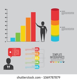 circles and other elements for infographic. Template for cycle diagram, graph, presentation and round chart. Business concept with 5 options, parts, steps or processes.