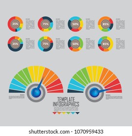 circles and other elements for infographic. Template for cycle diagram, graph, presentation and round chart. Business concept with 5 options, parts, steps or processes.