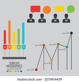 circles and other elements for infographic. Template for cycle diagram, graph, presentation and round chart. Business concept with 5 options, parts, steps or processes.