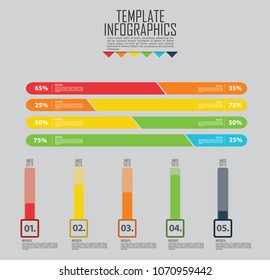 circles and other elements for infographic. Template for cycle diagram, graph, presentation and round chart. Business concept with 5 options, parts, steps or processes.