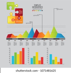 circles and other elements for infographic. Template for cycle diagram, graph, presentation and round chart. Business concept with 5 options, parts, steps or processes.