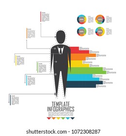 circles and other elements for infographic. Template for cycle diagram, graph, presentation and round chart. Business concept with 5 options, parts, steps or processes.
