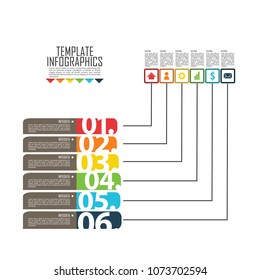 circles and other elements for infographic. Template for cycle diagram, graph, presentation and round chart. Business concept with 5 options, parts, steps or processes.