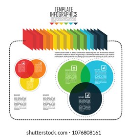 circles and other elements for infographic. Template for cycle diagram, graph, presentation and round chart. Business concept with 5 options, parts, steps or processes.