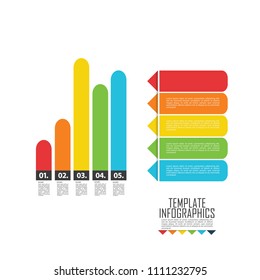 circles and other elements for infographic. Template for cycle diagram, graph, presentation and round chart. Business concept with 5 options, parts, steps or processes.