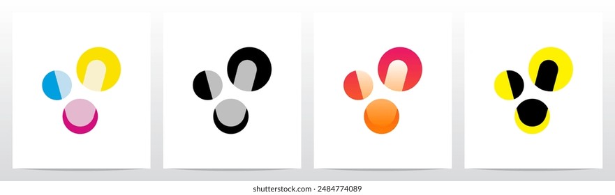 Circles Overlay Highlight Spotlight Letter Logo Design V