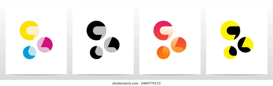 Circles Overlay Highlight Spotlight Letter Logo Design Z