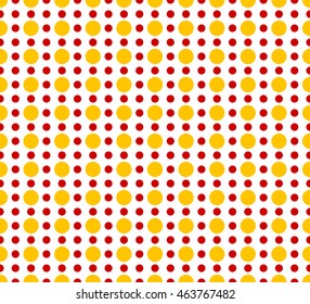 Circles pattern - Basic duotone, red-yellow repeatable pattern