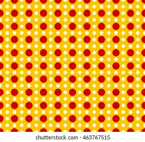 Circles pattern - Basic duotone, red-yellow repeatable pattern