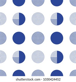 Circles pattern blue vector illustration