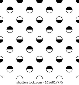 Circles pattern. Circular figures seamless ornament. Dots backdrop. Dot motif. Circle shapes background. Dotted wallpaper. Digital paper, web design, abstract image, textile print, vector illustration