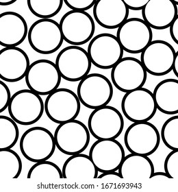 Circles pattern. Circular figures seamless ornament. Geometric motif. Rounds background. Circle, ring shapes wallpaper. Rings backdrop. Digital paper, textile print, web design, abstract. Vector art