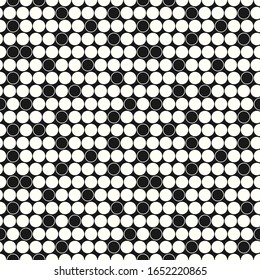 Circles pattern. Dots seamless ornament. Dot motif. Circular figures backdrop. Rounds background. Dotted wallpaper. Digital paper, textile print, web design, vector illustration, abstract image