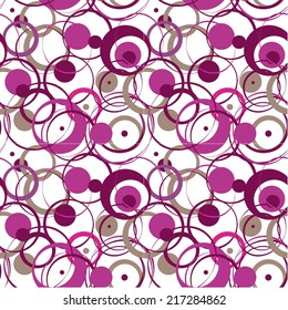 Circles pattern in fashion trend colors