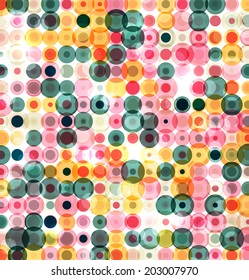 Circles pattern retro background