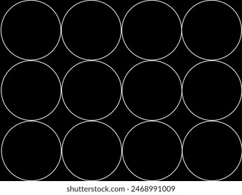 Circle's patters with black background, Patrones de pentagono con fondo negro