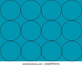 Circle's patters with dark turquoise background, Patrones de pentagono con fondo turquesa oscura