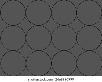 Circle's patters with gray background, Patrones de pentagono con fondo gris