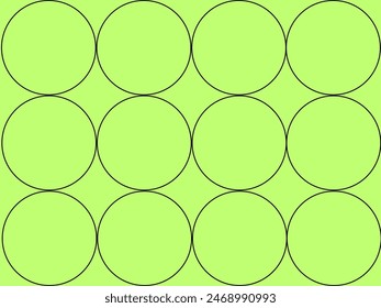 Circle's patters with lime background, Patrones de pentagono con fondo lima