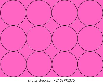 Circle's patters with pink background, Patrones de pentagono con fondo rosa