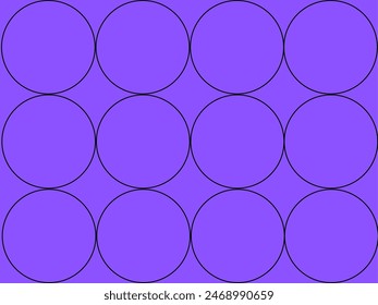 Circle's patters with purple background, Patrones de pentagono con fondo morado