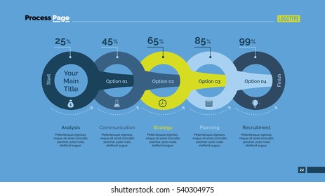 Circles Percentage Chart Slide Template