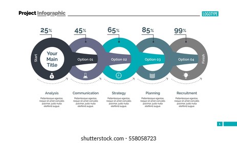 Circles Percentage Chart Slide Template