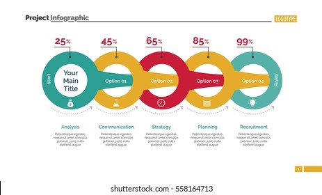Circles Percentage Chart Slide Template