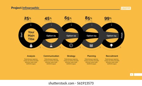 Circles Percentage Chart Slide Template