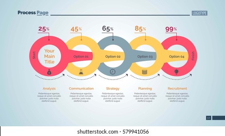 Circles Percentage Chart Slide Template