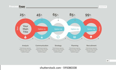 Circles Percentage Chart Slide Template