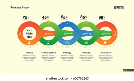 Circles Percentage Chart Slide Template