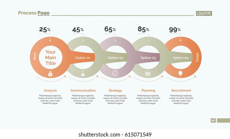 Circles Percentage Chart Slide Template