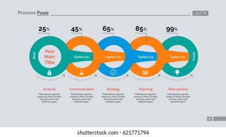 Circles Percentage Chart Slide Template