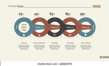 Circles Percentage Chart Slide Template