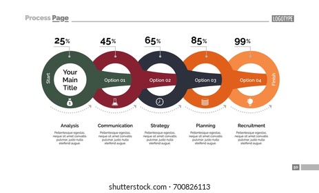 Circles Percentage Chart Slide Template
