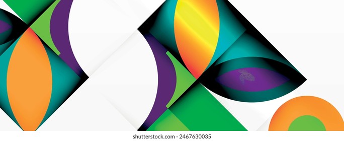 Circles and petals. Geometric beautiful abstract minimal template for Wallpaper, Banner, Background, Card, Book Illustration, landing page