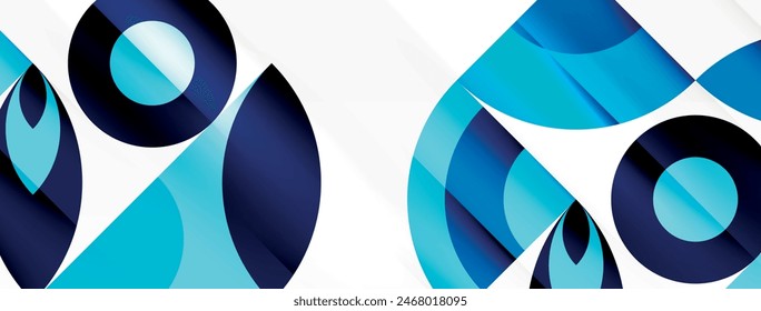Circles and petals. Geometric beautiful abstract minimal template for Wallpaper, Banner, Background, Card, Book Illustration, landing page