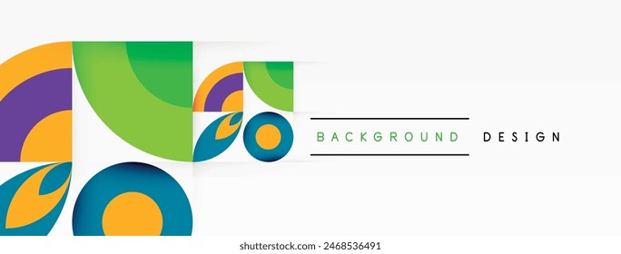 Circles and petals. Geometric beautiful abstract minimal template for Wallpaper, Banner, Background, Card, Book Illustration, landing page