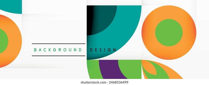 Circles and petals. Geometric beautiful abstract minimal template for Wallpaper, Banner, Background, Card, Book Illustration, landing page